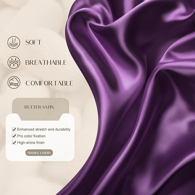 Satin Silk Bonnet for Men & Women, Double Layer Silk Sleep Bonnets, Soft Satin Lined Bonnet for Curly & Natural Hair