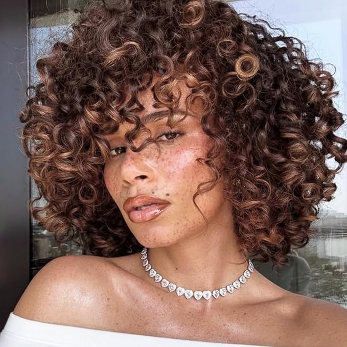 7 Packs GoGo Curl Crochet Hair 8 Inch Short Gray Curly Crochet Hair for Women Deep Wave Beach Curl Crochet Braids Synthetic Braiding Hair Extensions(8 Inch, T4/30)