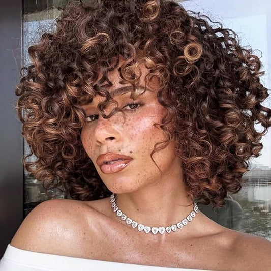 7 Packs GoGo Curl Crochet Hair 8 Inch Short Gray Curly Crochet Hair for Women Deep Wave Beach Curl Crochet Braids Synthetic Braiding Hair Extensions(8 Inch, T4/30)