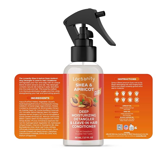 Locsanity Natural & Organic Loose Natural Sample Travel Kit, Gentle 2-in-1 Shampoo/Conditioner, Deep Moisturizing Conditioner, Hair Oil, Detangler Leave-in Conditioner, Smooth Liquid Edge Gel