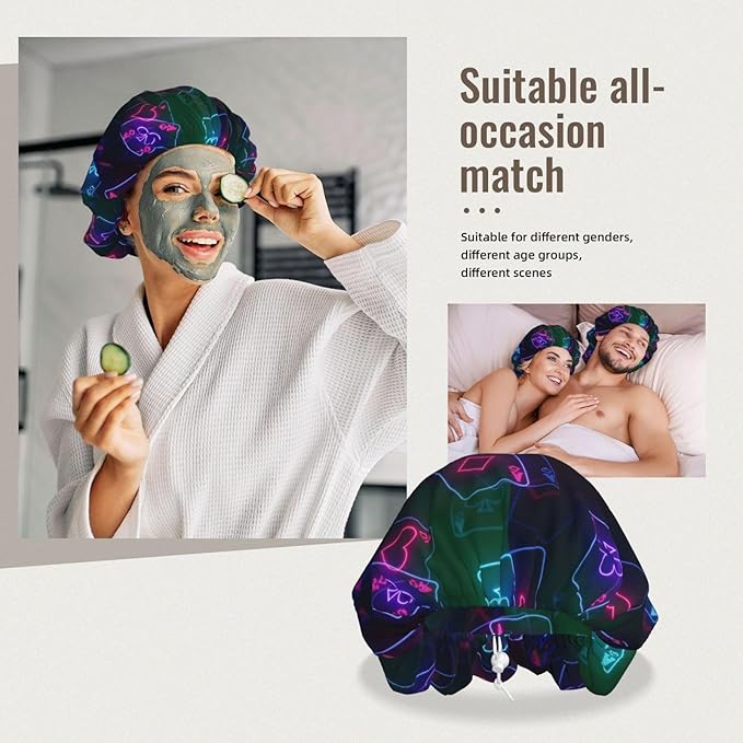 Silk Hair Bonnet for Sleeping, Double Layer Hair Bonnet for Curly Natural Frizz