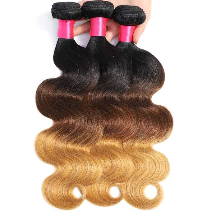 1B/4/27 Ombre Human Hair Body Wave Bundles Brazilian Ombre Human Hair Body Wave 3 Bundles 1B/4/27 Weaves Ombre Hair Bundles 20 22 24inch