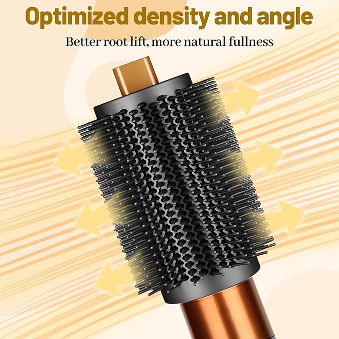 Upgraded Large Round Volumizing Brush for Dyson Airwrap Attachments, 3-Inch Large Barrel Round Brush Attachment Compatible with Airwrap HS01/05/08, Flexible Bristles for Volume Smooth Curling