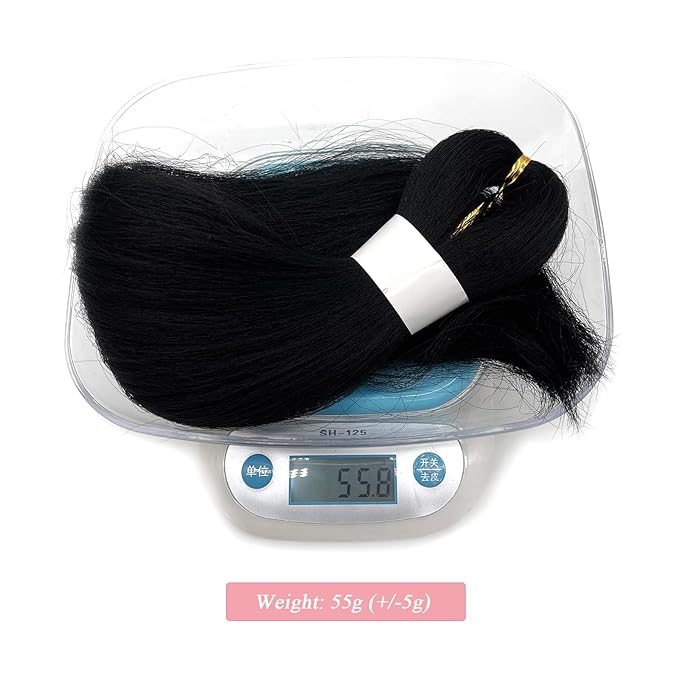 Short 1b Black Braiding Hair Pre Stretched Kids Braiding Hair Extensions for Braiding Box Braids Knotless Prestretched Braiding Hair 16 Inch