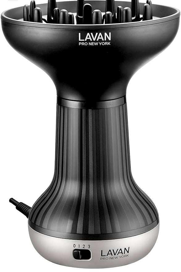 Diffuser Hair Dryer for Curly Hair – Ionic Technology Hair Dryer with Adjustable Heat & Speed Settings for Frizz-Free, Defined Curls, Lightweight Hair Dryer, Wavy And Curly Hair (SILVER)