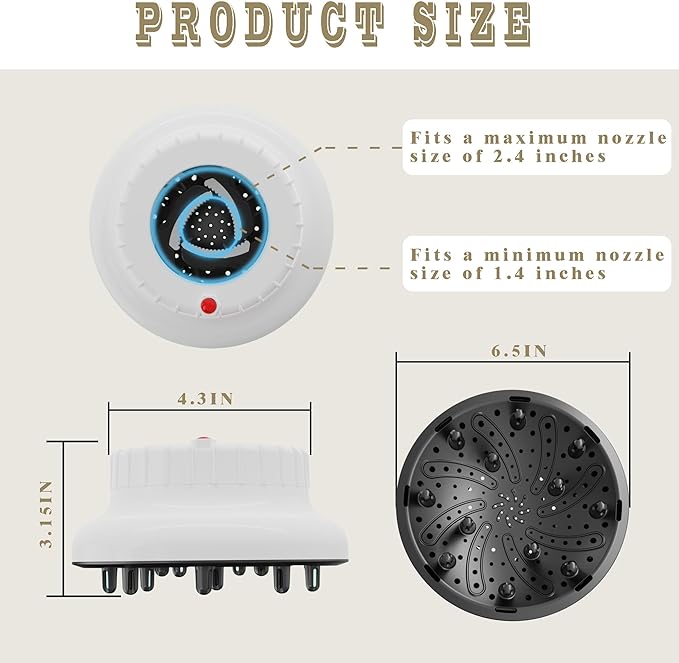 Diffuser Attachment for Hair Dryer,Hair Dryer Diffuser, Hair Diffuser Adaptable for Blow Dryers with D-1.4-Inch to 2.4-Inch for Curly or Wavy Hair,(White)