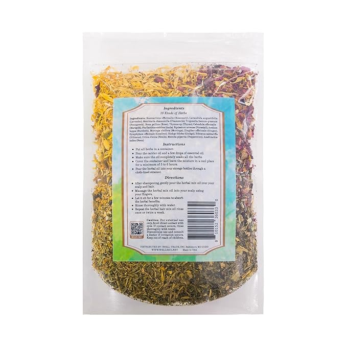 Well's Oil Herbal Mix | 18 Botanical Herbs | DIY Herbal Infusion Ingredient | Cosmetic Use Only | 2.5 oz (70 g)