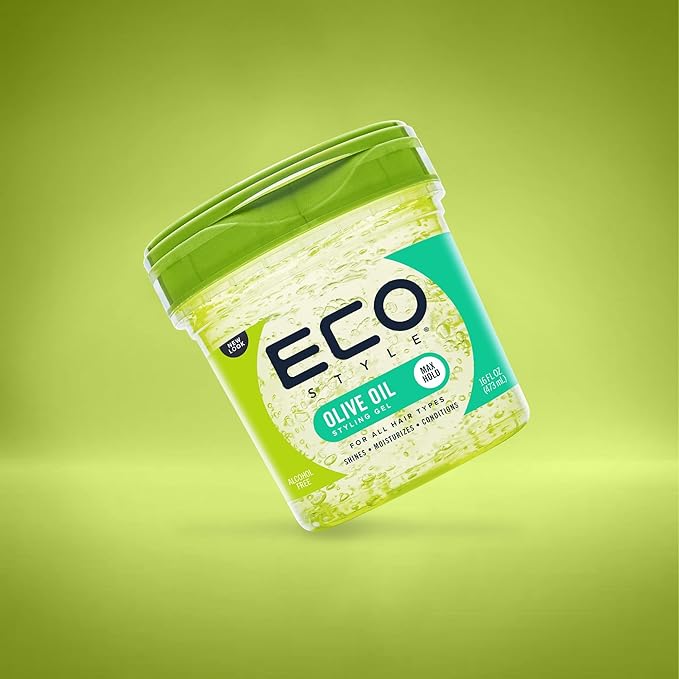 Eco Style Gel Olive Oil Styling 8oz & 16oz bundle - Adds Shine and Tames Split Ends - Delivers Moisture to Scalp - Nourishes And Repairs - Provides Weightless and Superior Hold