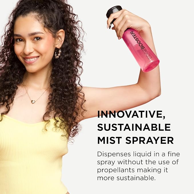 Style Factor Edge Booster Mist Spray Bottle for Hair (10.1oz/300ml) - Continuous Ultra Fine Mist Sprayer – For Hairstyling, Salons, Cleaning, Plants, Essential Oil & More - Red