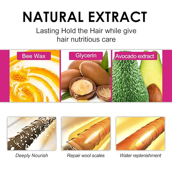 BestLand Hair Wax Stick – Non-Greasy, No-Residue Tamer for Flyaways, Frizz & Baby Hair, Styling Stick for Edges & Slick Back Looks, for Women, Men & Kids