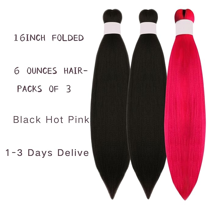 Kids Braiding Hair Pre stretched 16 inches Yaki ez Braid Braiding Hair for Kids Knotless Braids