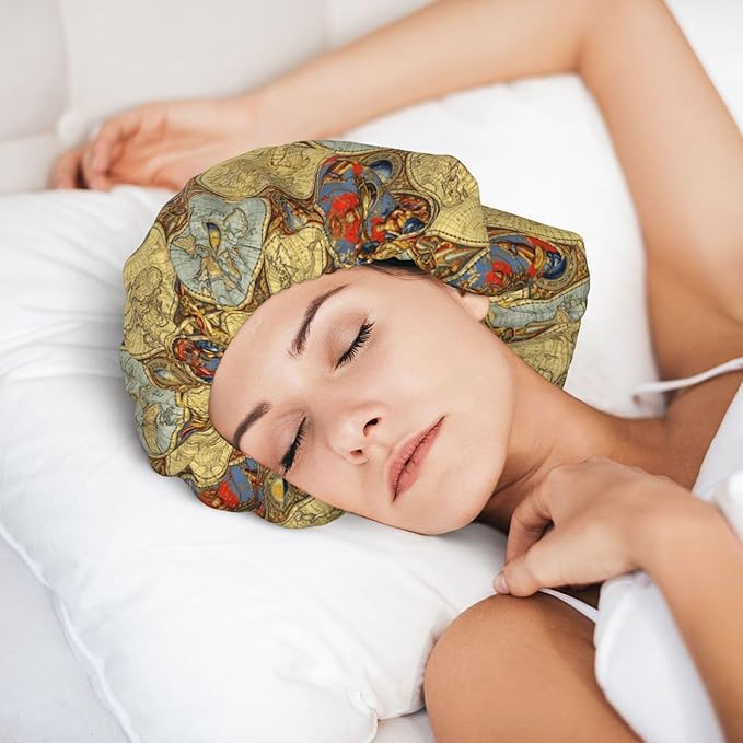 Silk Bonnet for Sleeping, Satin Hair Bonnets, Soft Elastic Band Silk Sleep Cap, Hair Wrap for Women