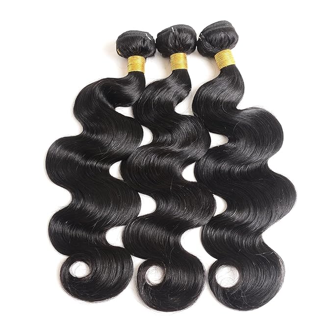 12A Human Hair Bundles Body Wave 3 Bundles 16 18 20 Inch Weave 100% Unprocessed Brazilian Human Hair Bundles（16 18 20）