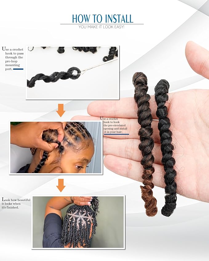 Passion Twist Crochet Hair-Mixed Color Combo Pack(6 packs 1B+2 packs T1B/30),Pre-twisted Pre Looped Synthetic Braided Hair Extensions For Black Women and Kids(10"-8 Packs,1B+T30)
