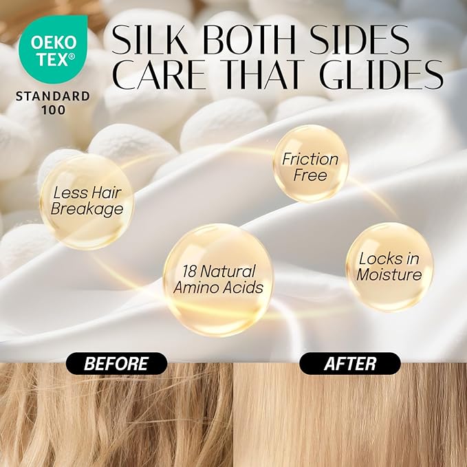 OLESILK Silk Bonnet for Sleeping Women: 100% Mulberry 22 Momme Silk, Adjustable Fit for Night Hair Care, No Frizz for Curls, Lavender