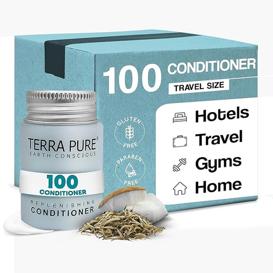 Terra Pure White Tea & Coconut Conditioner, Travel Size Hotel Amenities, 1 oz. (Case of 100)