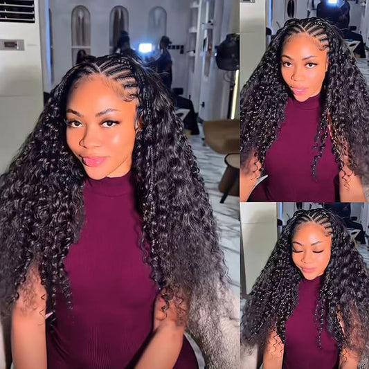 24 Inch Half Wig Human Hair Deep Wave Half Wig 3 in 1 Glueless 200 Density Burmese Curly Half Wig Drawstring Seamless Flip Over Half Wigs for Women Ready to Wear and Go Beginner Friendly