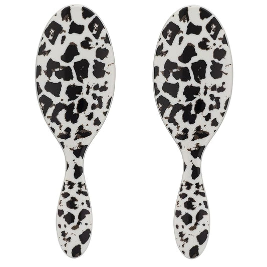 Wet Brush Original Detangler Hair Brush, Tan Leopard (Safari), Ultra-Soft IntelliFlex Bristles, Detangling Bristles Glide Through Tangles (Wet Dry & Damaged Hair), Women & Men (2 Pack)