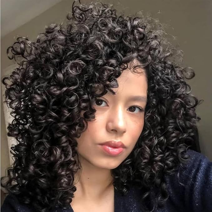 7 Packs GoGo Curl Crochet Hair 10 Inch Short Dark Brown Curly Crochet Hair for Women Deep Wave Beach Curl Crochet Braids Synthetic Braiding Hair Extensions(10 Inch, #4)