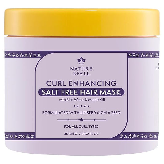 Nature Spell Curl Enhancing Hair Mask, Sulfate & Paraben Free, Deeply Moisturizes & Hydrates Kinks, Coils & Curls, with Coconut Oil & Aloe Vera, Color Safe, For All Curl Types, Vegan, 13.52 fl oz