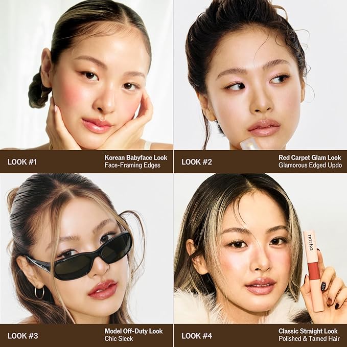 Hard Fix Hair Mascara – Strong Hold, Edge Control, Slick Back Stick with Dual-Brush Design for Precision Styling, Non-Greasy All-Day Fix, Easy-Wash Formula