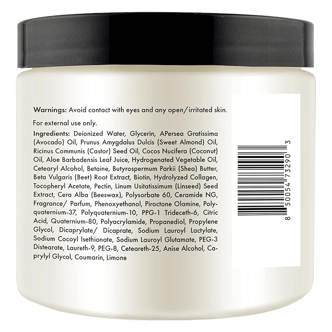 Sunny Isle Avocado and Collagen Curling Crème 16oz | Biotin and Jamaican Black Castor Oil Infused | Lightweight Formula For Waves, Curls and Twists