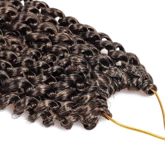 Dorsanee Ombre Honey Blonde Passion Twist Hair 12 Inch 7 Packs Water Wave Crochet Hair Long Bohemian Curly Braiding Hair for Butterfly Locs, Faux Locs, Boho Style Spring Twist Crochet Braids (T27#)