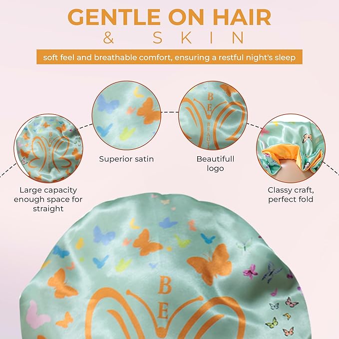 Discover Premium Ruffle Silk Satin Sleeping Bonnets Hair, Moisture Retention, and All-Night Comfort.