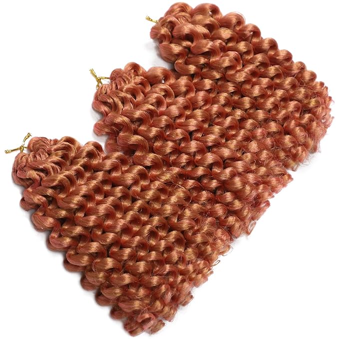 Rose Golden Deep Pink Crochet Hair 60 Strands 2X Ringlet Wand Curl Jamaican Bounce 8 inch Synthetic Pre Looed Crochet Hair Extensions Crochet Braiding Hair 20 Roots (8Inch (Pack of 3), Pink)