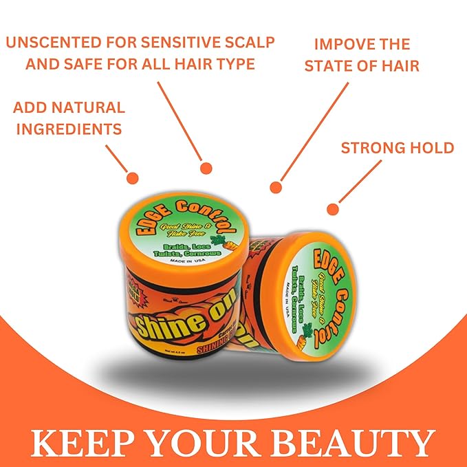 Black Queen 4C Edge Control Gel – Extreme Hold, Flake-Free & Alcohol-Free – Made in USA – 5.6 oz Bonus Size for Braids, Twists & Locs