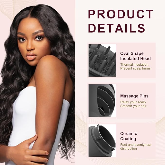 Wave Curl Diffuser Attachment Compatible with Dyson Airwrap, Upgraded Hair Diffuser Nozzle Dome and Diffuse Modes to Dryer Faster and Define Curls Hair Attachments for Air wrap Styler HS01 HS05 HS08