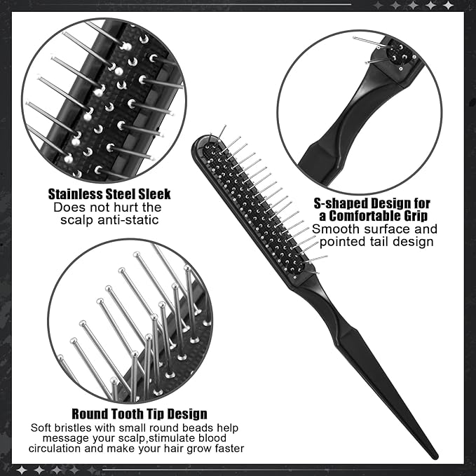 3Pcs Wig Brushes for Synthetic Hair with 4Pcs Wig Cap and Wide Tooth Hair Comb No More Hair Pulling