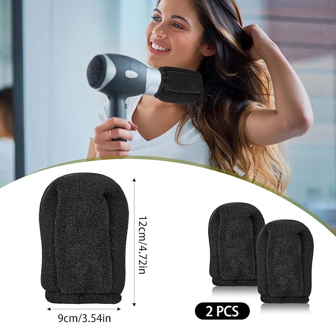 2Pcs Sock Diffuser for Hair Dryer, Universal Diffuser Hair Dryer Attachment Sock Curly Hair Blow Dryer with Diffuser for Curly Hair Diffuser Cap, Fits Most Every Size Blow Dryer