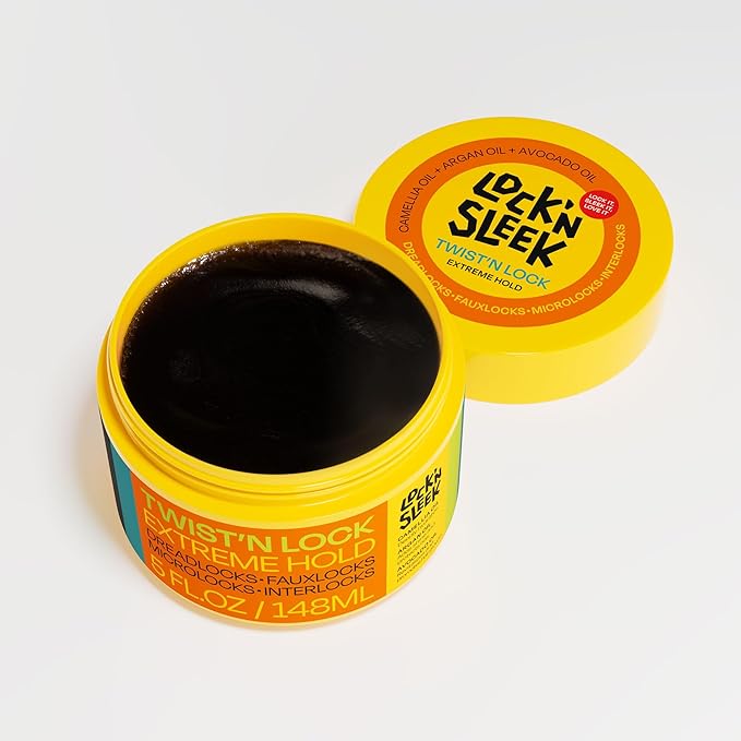 LOCK'N SLEEK Braiding Gel, Extreme Hold Braid, Loc, and Twist, Flake-Free, Tames Frizz, and Contol Edge (5 Fl Oz (Pack of 1))