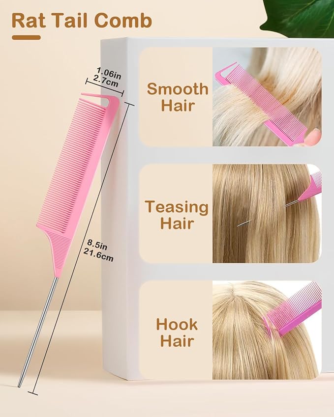 Hair Wax Stick & Styling Accessories - Smooths Flyaways for Kids & Women, 1000 Elastic Hair Ties, 1 Slick Back Hair Brush, 2 Hair Loop Styling Tools - Creates Ponytails & Braids for Teen Girls Gifts