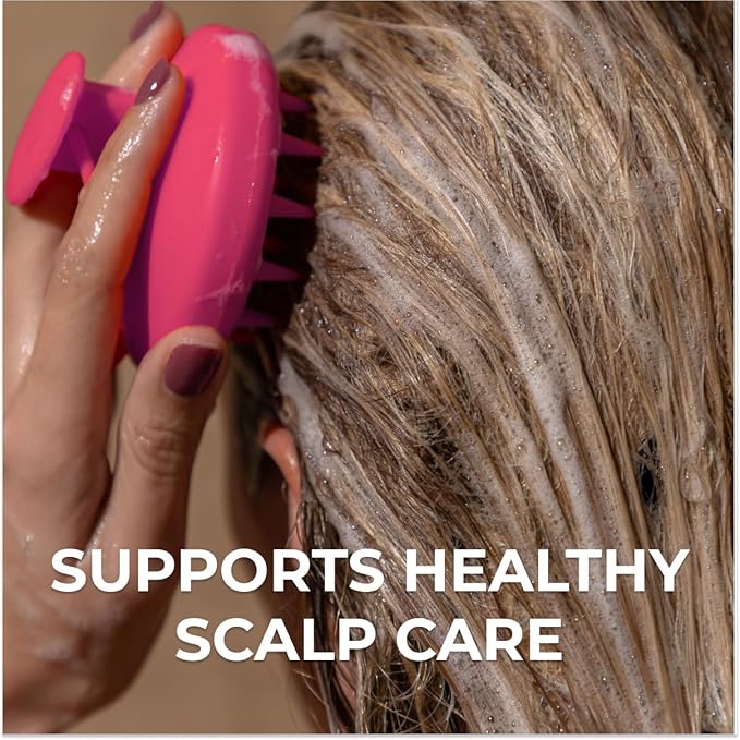 DS Labs Revitalizing Scalp Brush - Silicone Shampoo Massager for a Cleaner, Fresher, Feeling Scalp, Lifts Build Up & Boosts Lather, Ergonomic, Water Resistant, for All Hair Types