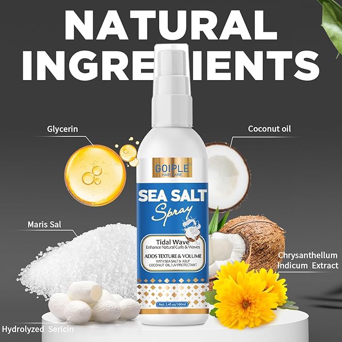 Curl Cream for Men Hair Styling Cream For Wavy and Curly - Mens Curly Hair Products Defines Curls, Tames Frizz, Adds Smoothness and Texture for Curl Without Crispiness - Sea Salt Spray Hold Beach Easy