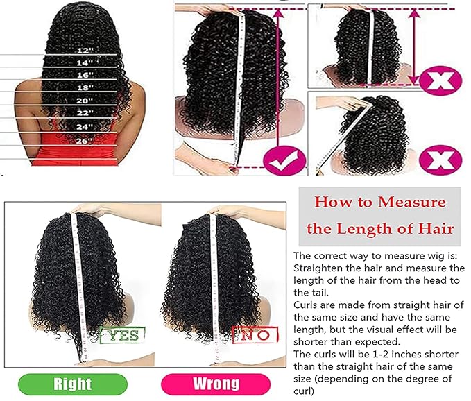 Aiterina Headband Wig Deep Wave 12 Inch Human Hair Headband Wig Curly hair Glueless Human Hair Wigs Machine Made No Lace deep Curly Headband Wigs Natural color