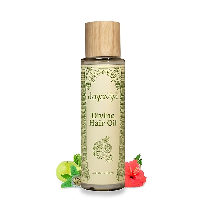 Organic Hair Growth Oil for Hair Fall, Dry Scalp & Thinning – Infused with 35+ Herbs including Bhringraj, Amla & Hibiscus | Nourishes & Supports Healthy Hair | Vegan & Toxin-Free | Ayurvedic