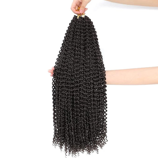 Dansama 6 Packs Passion Twist Hair Water Wave Braiding Hair for Butterfly Style Crochet Braids Bohemian Hair Extensions (24inch, #4, Economy Pack)