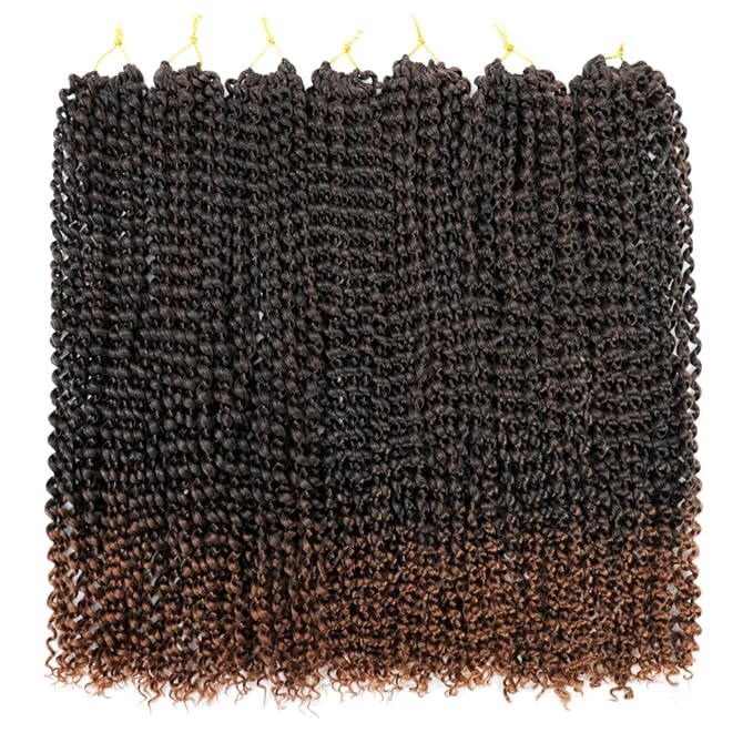 Dansama Passion Twist Hair Water Wave Braiding Hair for Butterfly Style Crochet Braids Bohemian Hair Extensions (24inch (Pack of 7), T1B/30)