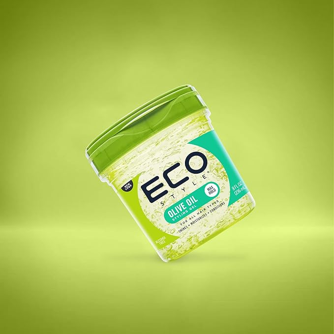Eco Style Gel Olive Oil Styling 8oz & 16oz bundle - Adds Shine and Tames Split Ends - Delivers Moisture to Scalp - Nourishes And Repairs - Provides Weightless and Superior Hold
