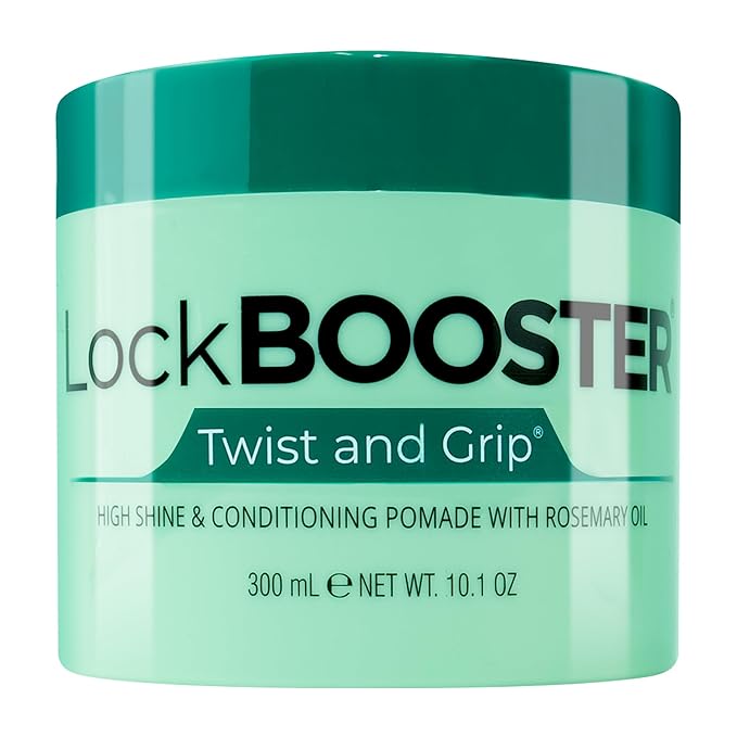 Style Factor Lock BOOSTER Twist & Grip Braid Gel (10.1 Oz.) with Rosemary Oil— Strong Hold, Flake-Free, Frizz-Free Hair Braiding Gel for Defined & Long-Lasting Twists, Locs & Braids