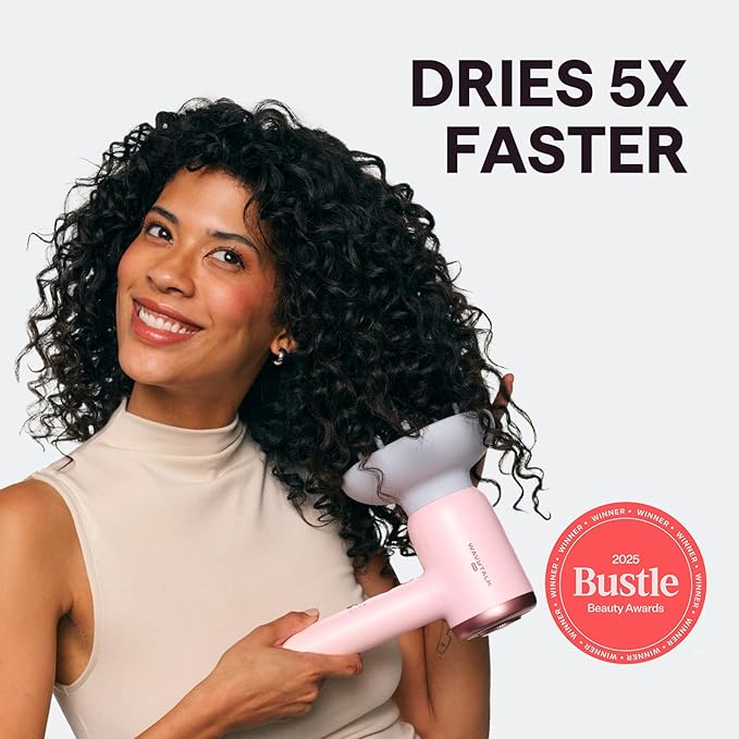 Hair Dryer, Wavytalk Turblow Pro Fast Drying Blow Dryer, High Speed Hair Dryer for Women with 110,000 RPM, Pro Negative Ions for Reduces Damage, Frizz Smoothing, 3 Speeds &3 Temps, One Cool Shot, Pink