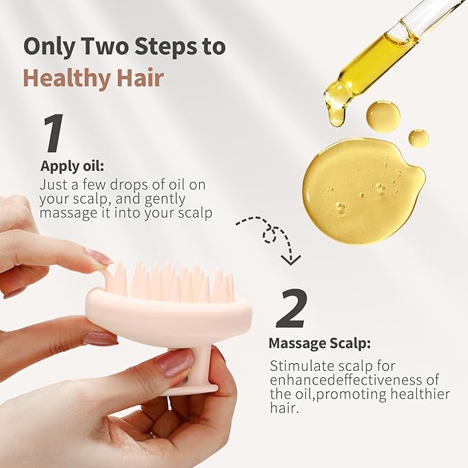 One-Piece Silicone Scalp Massage Brush, Scrubber With Soft Massager for Hair Growth, Deep Cleansing Relaxation, Durable, Gentle on Scalp, Wet Dry Hair Massage Tool