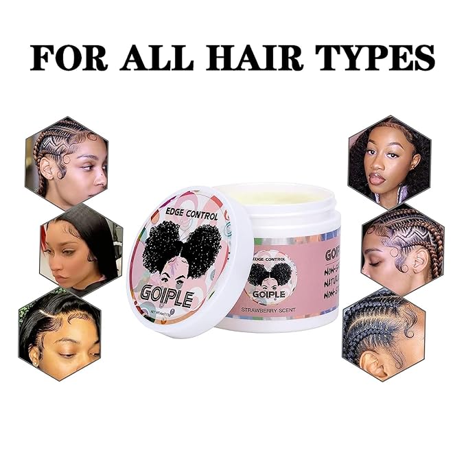 WOZUTUNT Edge Control Wax, Hair Styling Product, Strong Hold Non-greasy Edge Control Gel, Edge Wax, Rosemary Oil for Hair Growth, for Black Hair, Includes Edge Brush, 4 oz