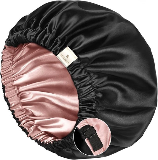 YANIBEST Silk Bonnet Satin Bonnet for Sleeping Women Men, Adjustable Double Layer Hair Bonnet for Curly Braids Reduce Frizz