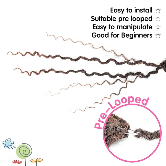 Fulcrum Goddess Locs Crochet Hair - 22 Inch, 8 Packs New Faux Locs Crochet Hair for Black Women, Curly Ends (22Inch (Pack of 8), T30#)