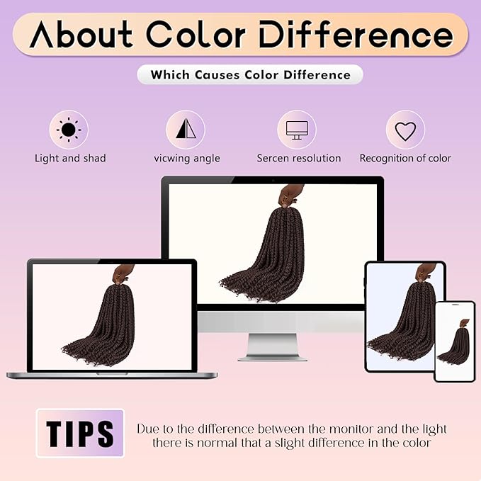 18inch Passion Twist Crochet Hair 96 Stands Pre-Twisted Passion Twist Hair 6 Packs Pre-Looped Passion Twists Braids Synthetic Passion Twist Dark Brown Crochet Braids Hair Extensions