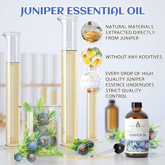 EVOKE OCCU Juniper Berry Essential Oil for Relaxation Clean Massage, Add to Diffuser and lotions - 4 Fl Oz